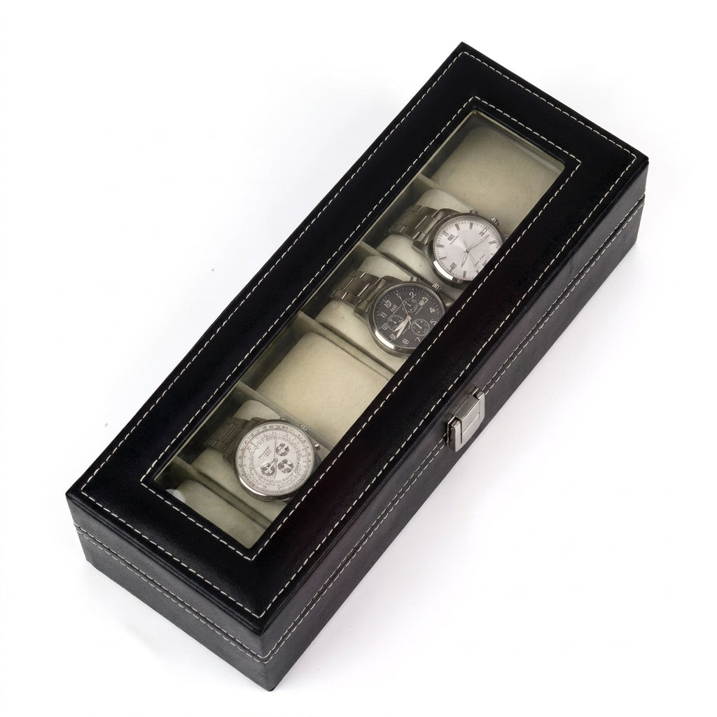 Coffret à Montres en Cuir Vitré (2 à 12 Montres)