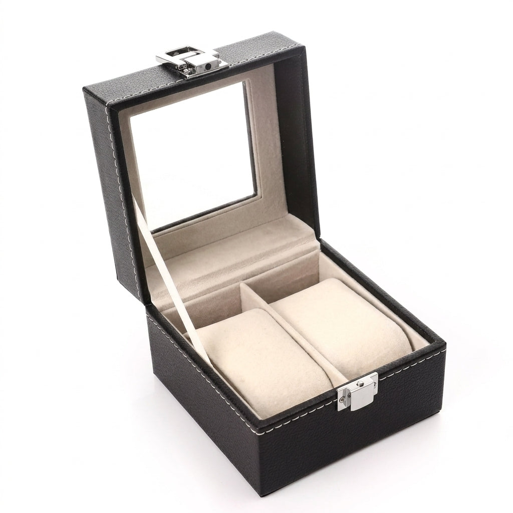 Coffret à Montres en Cuir Vitré (2 à 12 Montres)