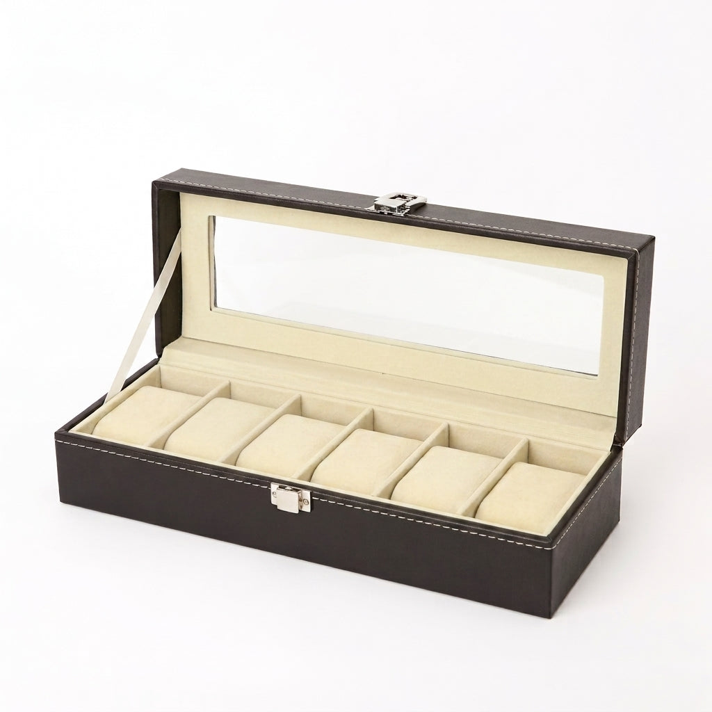 Coffret à Montres en Cuir Vitré (2 à 12 Montres)