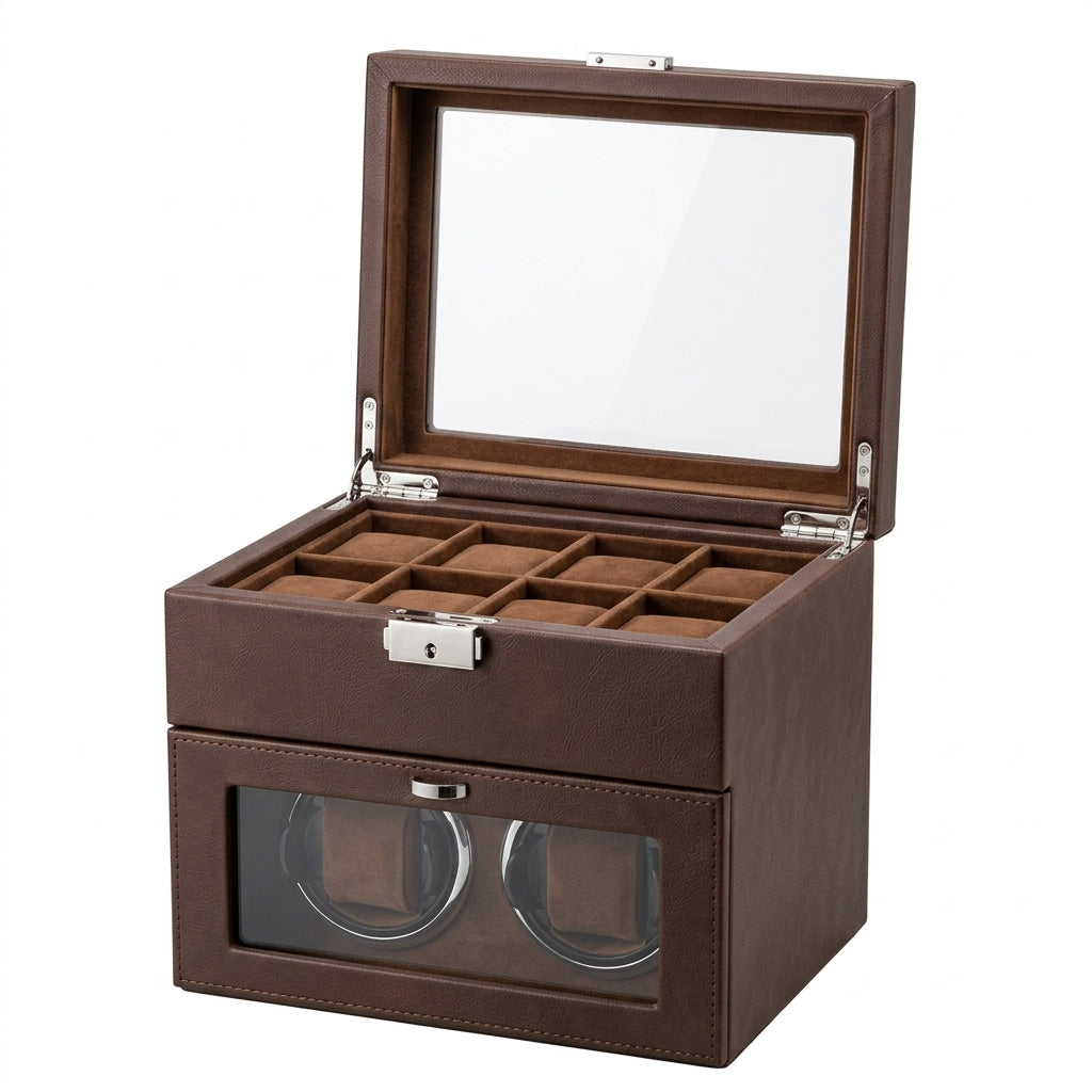 Coffret Remontoir Haut de Gamme - 2 remontoirs et 8 présentoirs