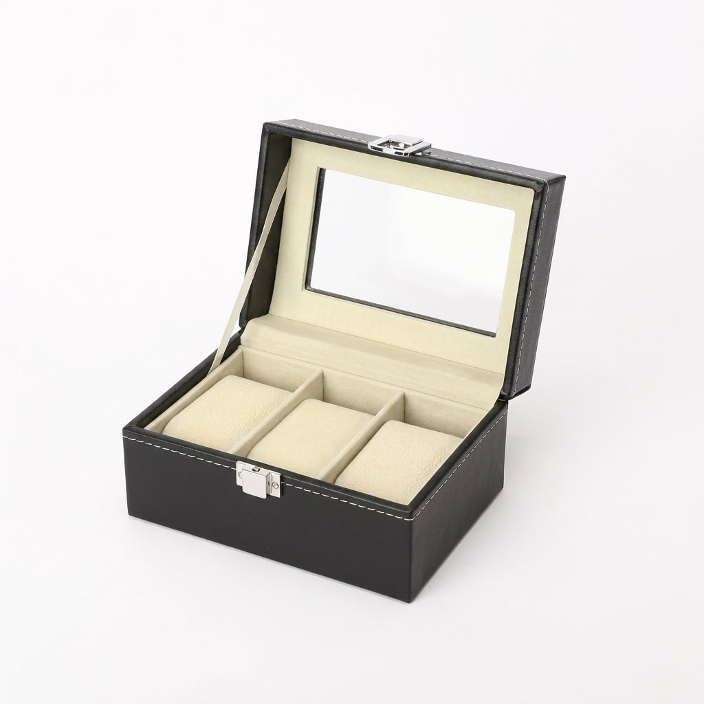 Coffret à Montres en Cuir Vitré (2 à 12 Montres)