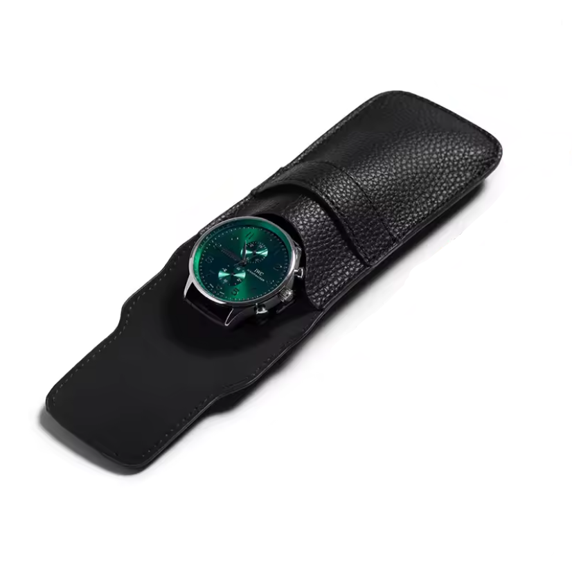 Étui de Voyage pour Montre en Cuir Grainé